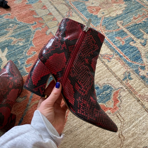 Marc Fisher Snakeskin Booties - Picture 2 of 9